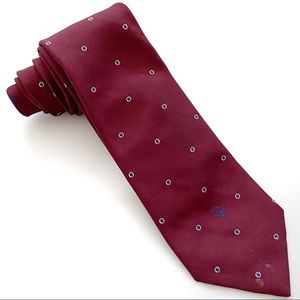 Christian Dior Vintage Burgundy Dior Logo Tie